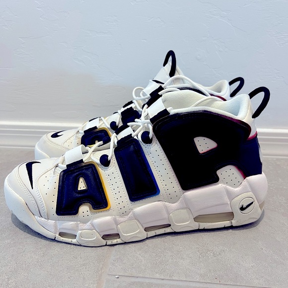 Nike Air More Uptempo 96, Trading Cards Primary Colors, Size 11.5 Men’s - Picture 1 of 5